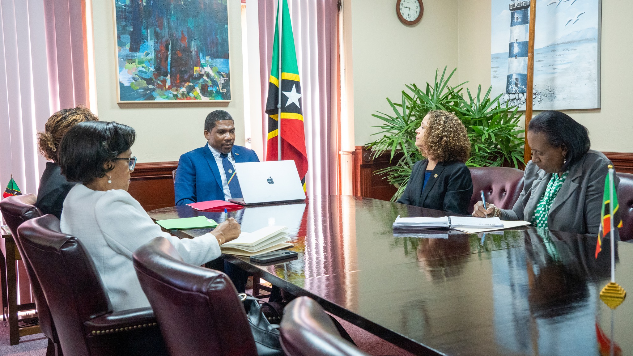 Prime Minister Hon. Dr. Terrance Drew With PAHO/WHO Representative For ...