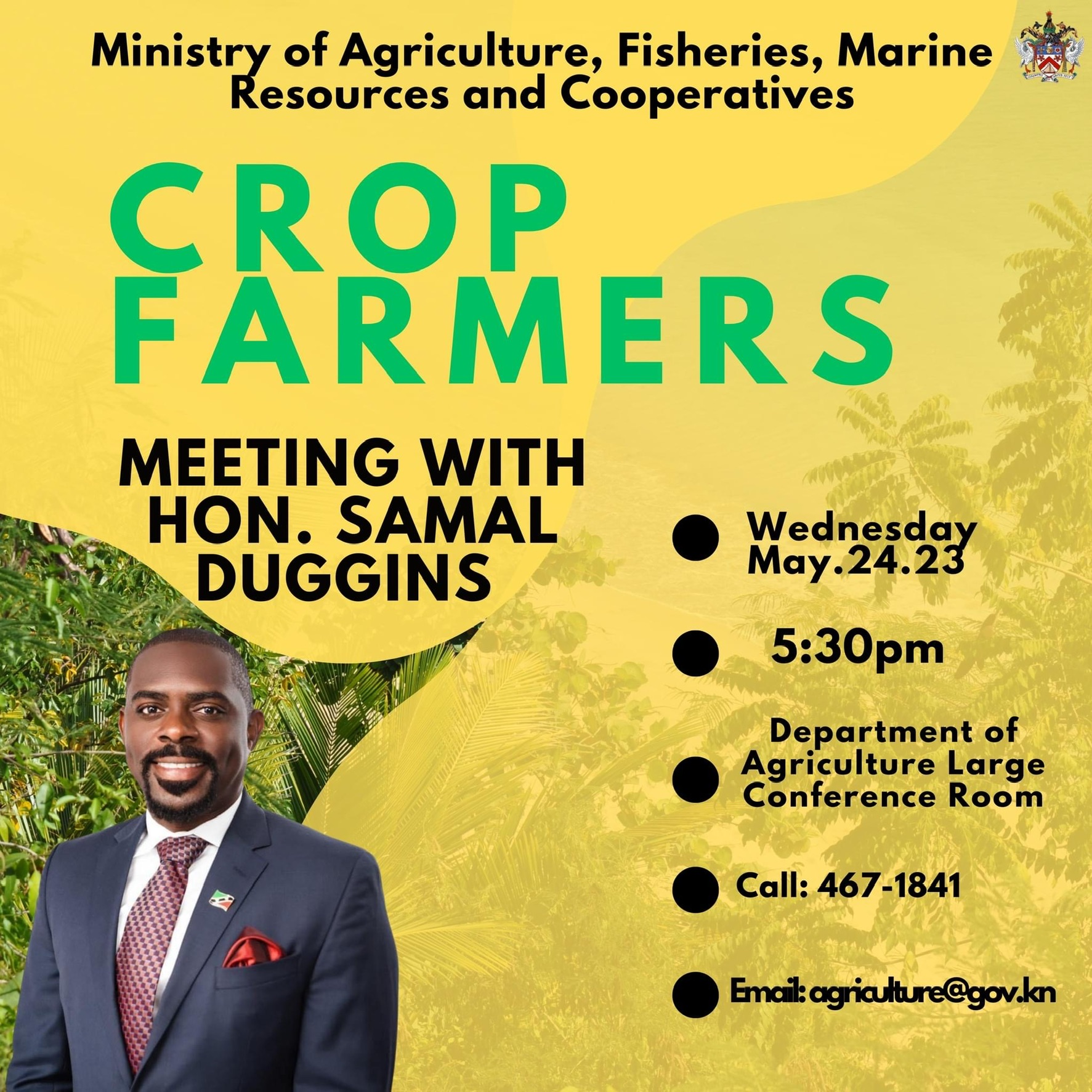 minister-of-agriculture-to-meet-with-all-crop-farmers-this-week