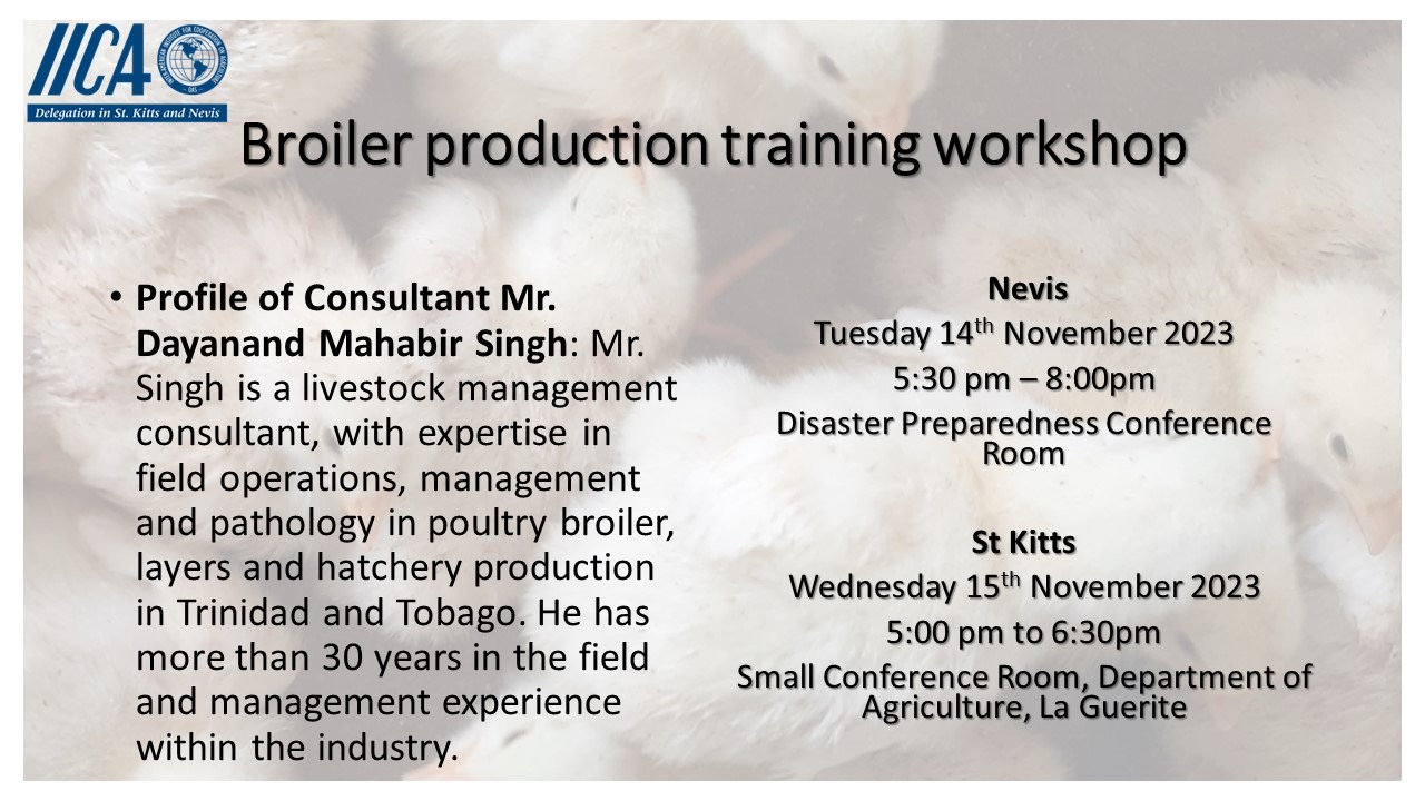 MINISTRY OF AGRICULTURE TO PARTNER WITH IICA TO SUPPORT DEVELOPMENT OF ...